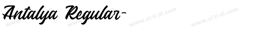 Antalya Regular字体转换